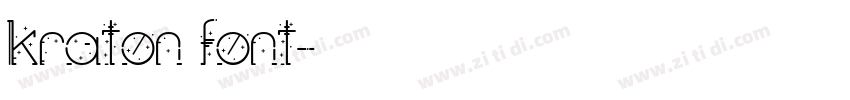 kraton font字体转换